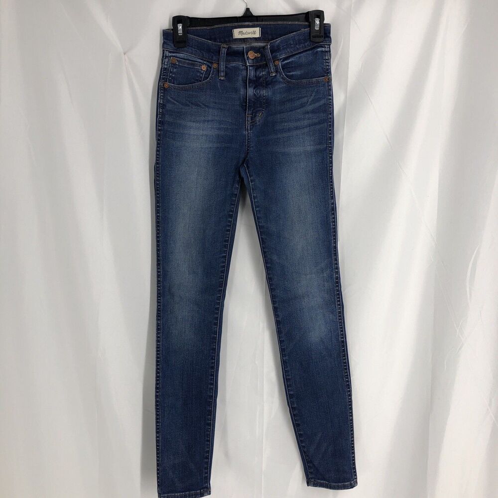 Madewell Skinny Jeans High Rise Stretch Blue Denim 26